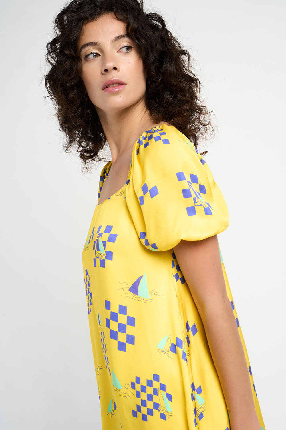 Robe babydoll Dolly jaune