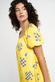 Robe babydoll Dolly jaune