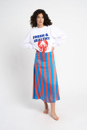 Jupe VICKY bleue et rouge