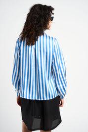 Chemise Carrie rayée blanche et bleue