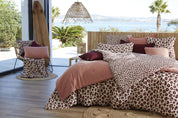 Taie d'oreiller 60 x 60 cm Gaze de coton imprimée MONTAUK Rose