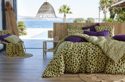 Housse de couette 260 x 240 cm Gaze de coton imprimée MONTAUK Jaune