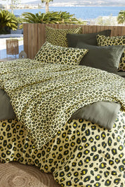 Taie d'oreiller 50 x 70 cm Gaze de coton imprimée MONTAUK Jaune