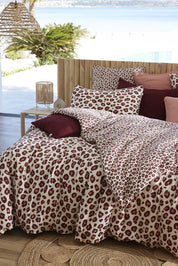 Taie d'oreiller 60 x 60 cm Gaze de coton imprimée MONTAUK Rose